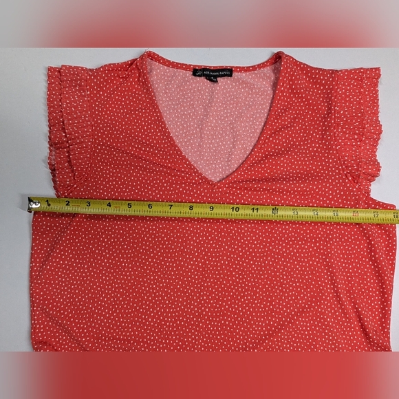 Adriana Papell Polka Dot Pleated sleeve Women's Size Small Top - Picture 5 of 9